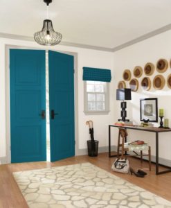 Sherwin-Williams color of the year Oceanside entry way doors